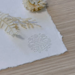 Embosseur Ex-libris nom fleuri