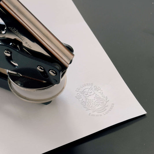 Ex-libris hibou végétation
