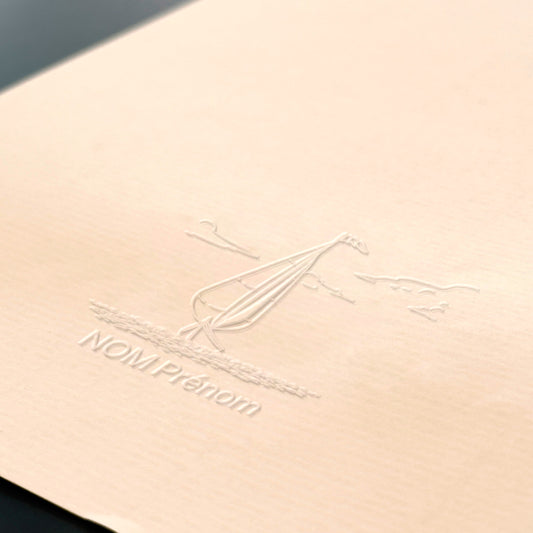 Embosseur Ex-libris petit bateau à voile