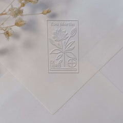 Ex-libris plante fleurie avec cible
