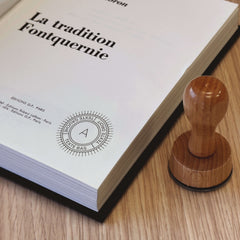 Tampon Ex-libris rond vintage