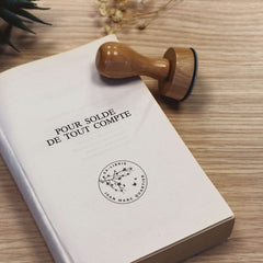 Tampon Ex-libris branche fleurie
