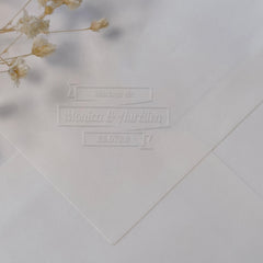 Timbre à sec bannière mariage