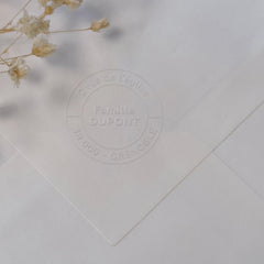 Embosseur adresse rond minimaliste