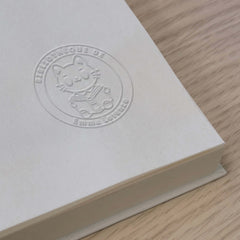 Embosseur Ex-libris lecteur chat