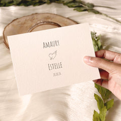 Tampon Mariage double coeur