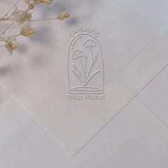 Ex-libris fleurs sous verre