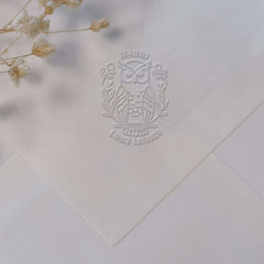 Ex-libris hibou végétation