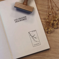 Tampon Ex-libris branche fleurie