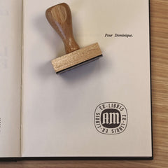 Tampon Ex-libris initiales gothiques