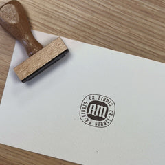 Tampon Ex-libris initiales gothiques