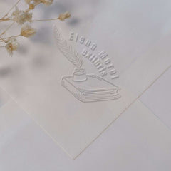 Ex-libris plume et livre