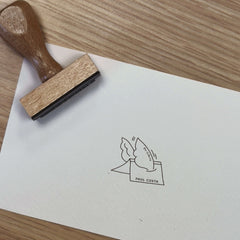 Tampon Ex-libris livre volant