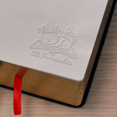Ex-libris sieste sur livre
