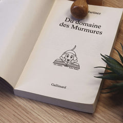 Tampon Ex-libris chien sur livre