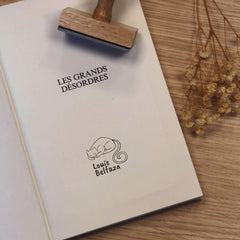 Tampon Ex-libris chat endormi